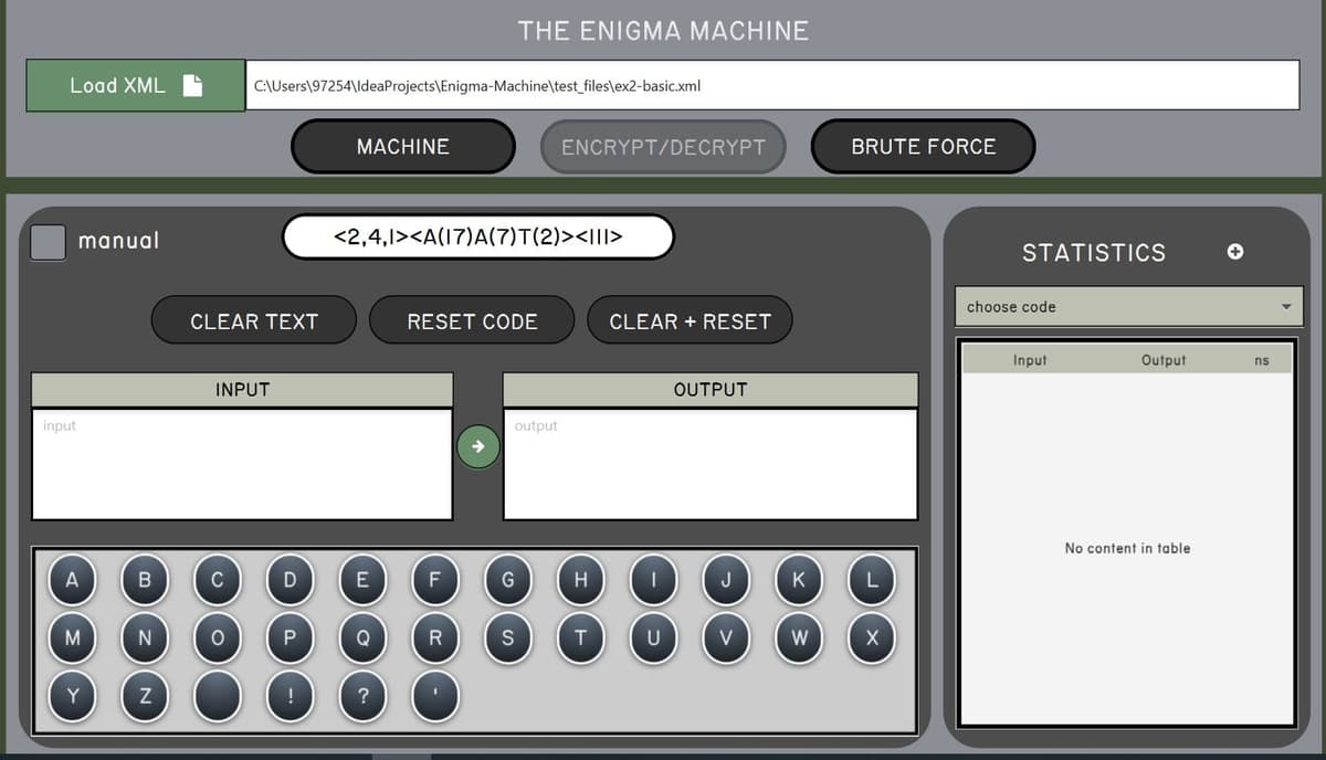 Enigma Machine project screenshot